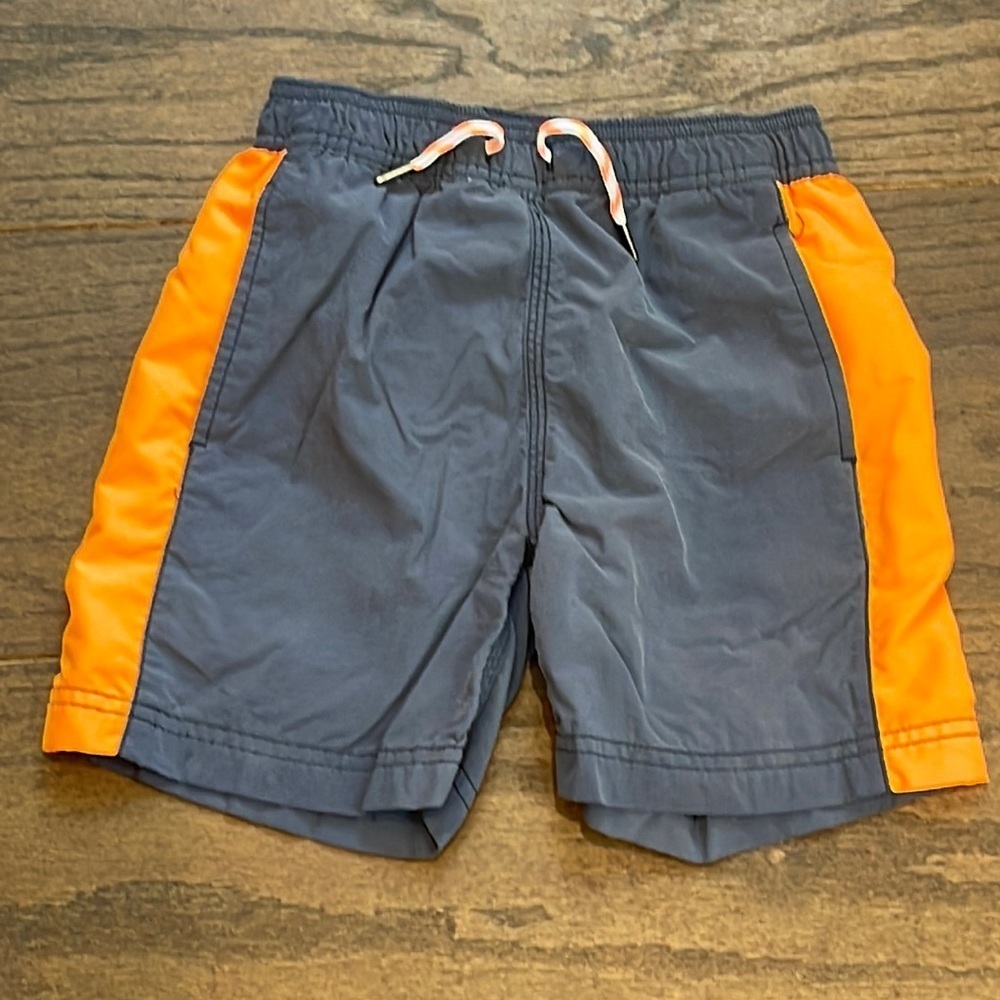 J Crew Blue Boys Swim Trunks Bathing Suit Size 6